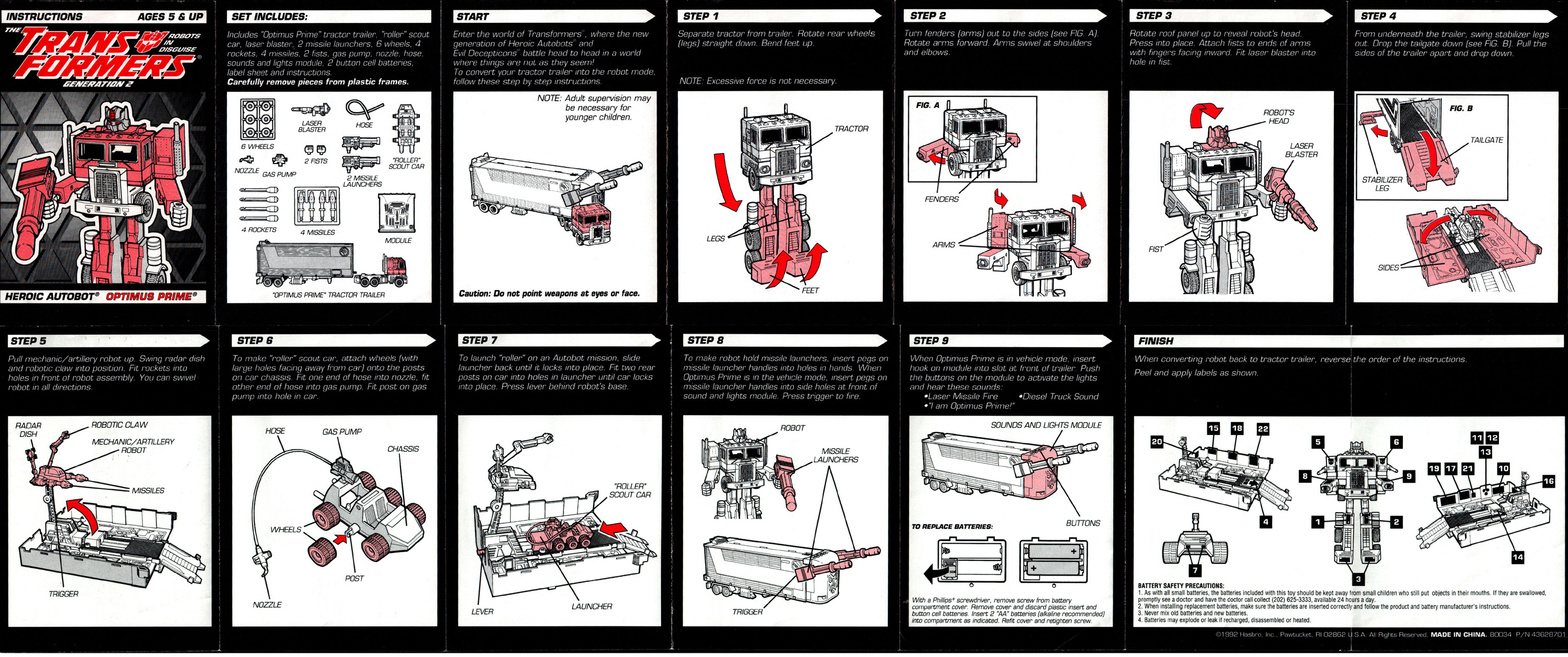 optimus prime hasbro toy instructions